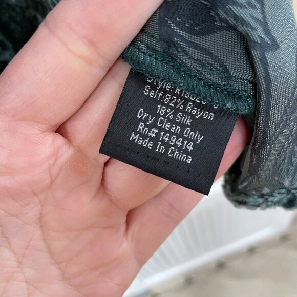 Johnny Was green velour top size small - Picture 4 of 5